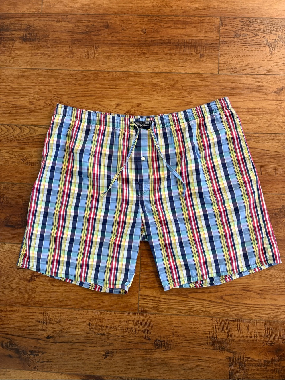 Polo Ralph Lauren Plaid Cotton Pajama Lounge Shorts Men’s Large